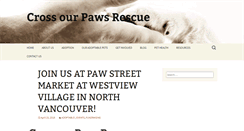 Desktop Screenshot of crossourpawsrescue.com